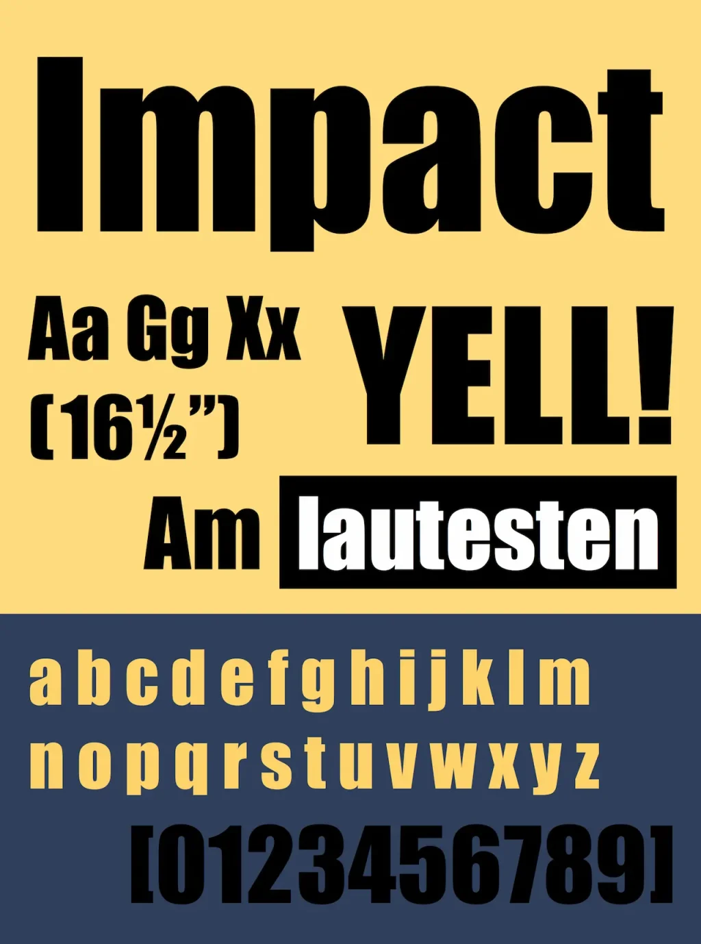 Impact Advertising Fonts